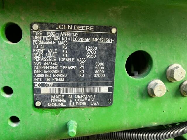 Зеленый Джон Дир 6195 M, объемом двигателя 0 л и пробегом 0 тыс. км за 152077 $, фото 11 на Automoto.ua
