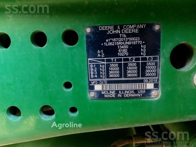 Зеленый Джон Дир 6215Р, объемом двигателя 0 л и пробегом 0 тыс. км за 115513 $, фото 9 на Automoto.ua