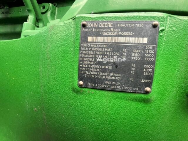 Зеленый Джон Дир 7930, объемом двигателя 0 л и пробегом 0 тыс. км за 119865 $, фото 50 на Automoto.ua