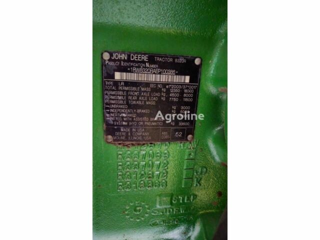 Джон Дір 8320Р, об'ємом двигуна 0 л та пробігом 0 тис. км за 205569 $, фото 1 на Automoto.ua