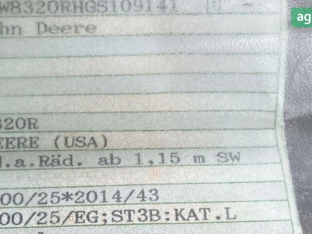 Джон Дир 8320Р, объемом двигателя 0 л и пробегом 0 тыс. км за 189599 $, фото 17 на Automoto.ua
