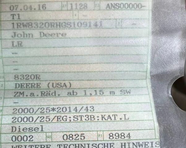 Зеленый Джон Дир 8320Р, объемом двигателя 0 л и пробегом 0 тыс. км за 198995 $, фото 5 на Automoto.ua