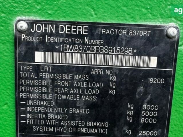 Джон Дир 8370 РT, объемом двигателя 0 л и пробегом 0 тыс. км за 210000 $, фото 7 на Automoto.ua