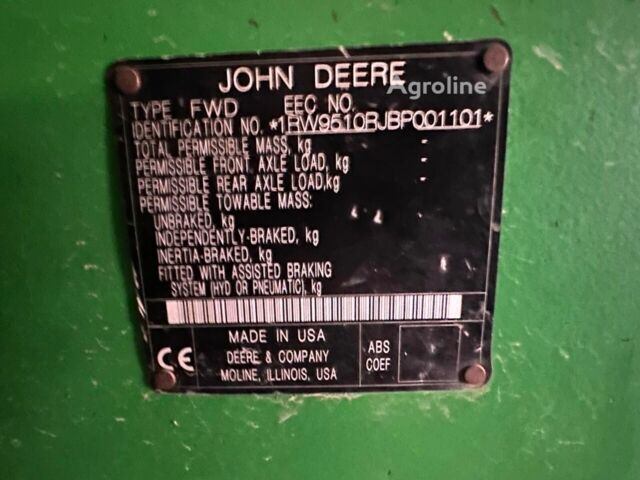 Зеленый Джон Дир 9510 R, объемом двигателя 0 л и пробегом 0 тыс. км за 133222 $, фото 1 на Automoto.ua