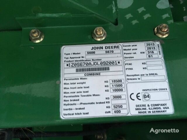Джон Дир С 670, объемом двигателя 0 л и пробегом 0 тыс. км за 228131 $, фото 1 на Automoto.ua
