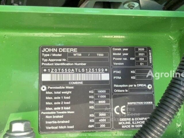 Джон Дір T 550, об'ємом двигуна 0 л та пробігом 0 тис. км за 158539 $, фото 9 на Automoto.ua