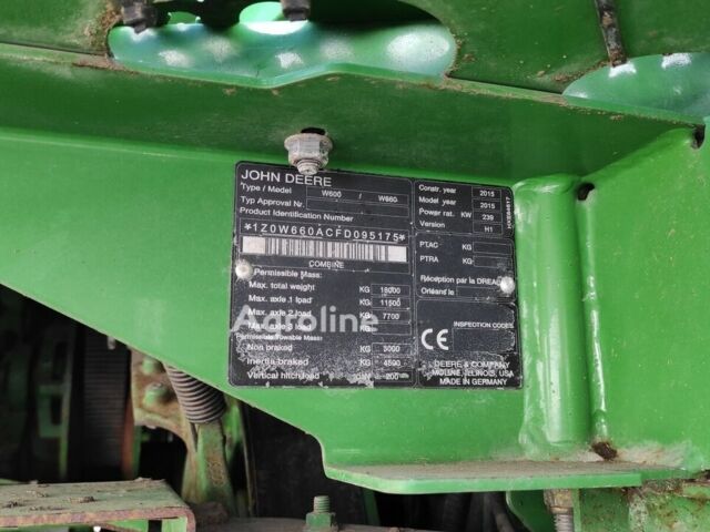 Зелений Джон Дір W660, об'ємом двигуна 0 л та пробігом 0 тис. км за 105011 $, фото 29 на Automoto.ua