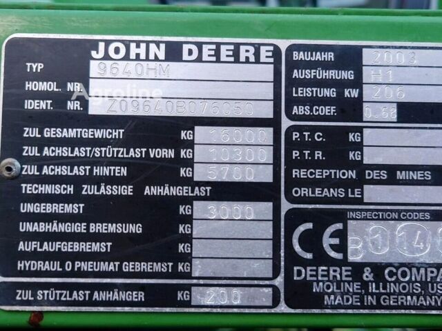 Джон Дір ВТС, об'ємом двигуна 0 л та пробігом 0 тис. км за 69781 $, фото 3 на Automoto.ua