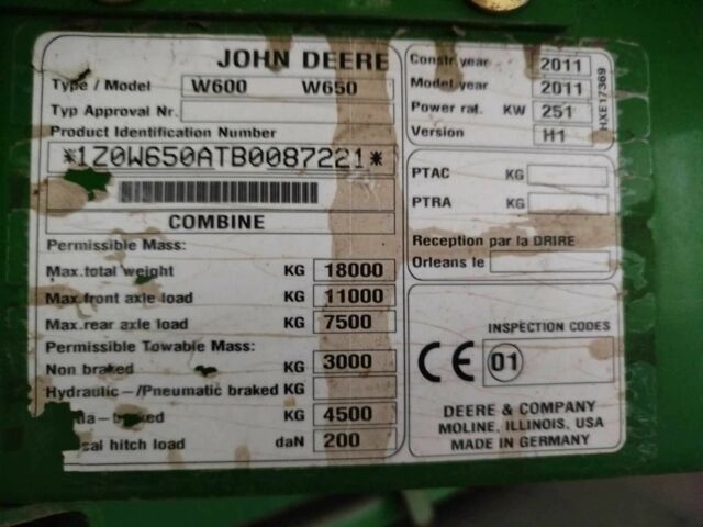 Джон Дир Другая, объемом двигателя 9 л и пробегом 0 тыс. км за 116596 $, фото 1 на Automoto.ua