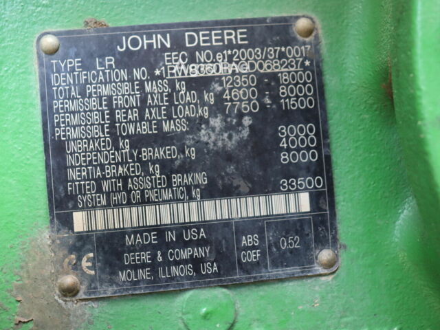 Джон Дір Другая, об'ємом двигуна 0 л та пробігом 0 тис. км за 124894 $, фото 17 на Automoto.ua