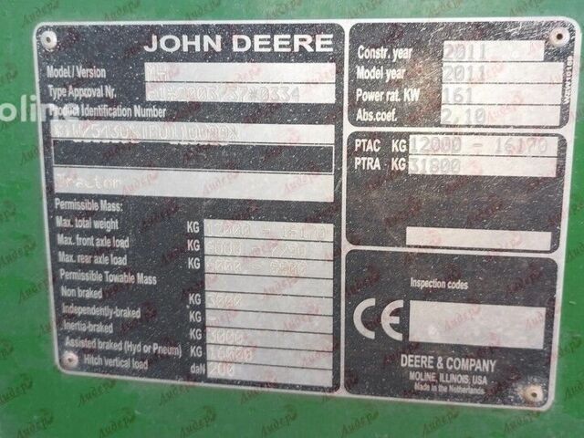 Зеленый Джон Дир Другая, объемом двигателя 0 л и пробегом 0 тыс. км за 118372 $, фото 4 на Automoto.ua