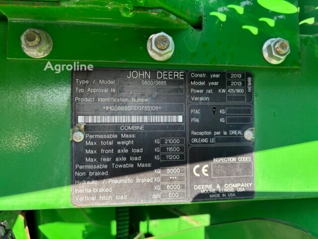 Зелений Джон Дір S685, об'ємом двигуна 0 л та пробігом 0 тис. км за 179051 $, фото 12 на Automoto.ua