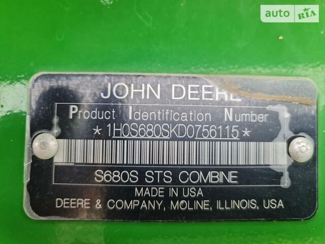 Зелений Джон Дір S 680, об'ємом двигуна 13.5 л та пробігом 1 тис. км за 165000 $, фото 12 на Automoto.ua