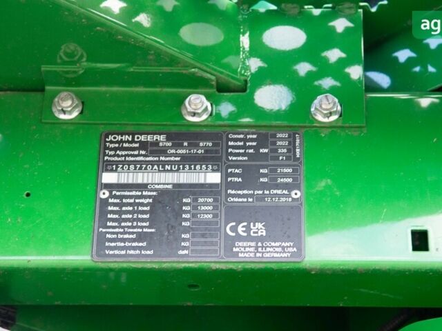 Джон Дир S 770, объемом двигателя 0 л и пробегом 0 тыс. км за 329370 $, фото 11 на Automoto.ua