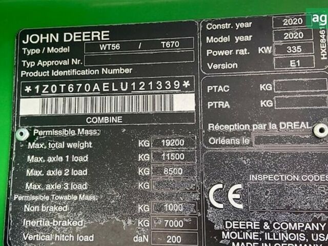 Джон Дир T 670i, объемом двигателя 0 л и пробегом 0 тыс. км за 236889 $, фото 7 на Automoto.ua