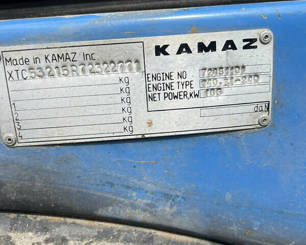 Синий КамАЗ 53215, объемом двигателя 10.85 л и пробегом 115 тыс. км за 11000 $, фото 4 на Automoto.ua