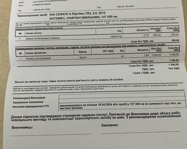 Черный Киа Черато, объемом двигателя 2 л и пробегом 175 тыс. км за 9400 $, фото 20 на Automoto.ua