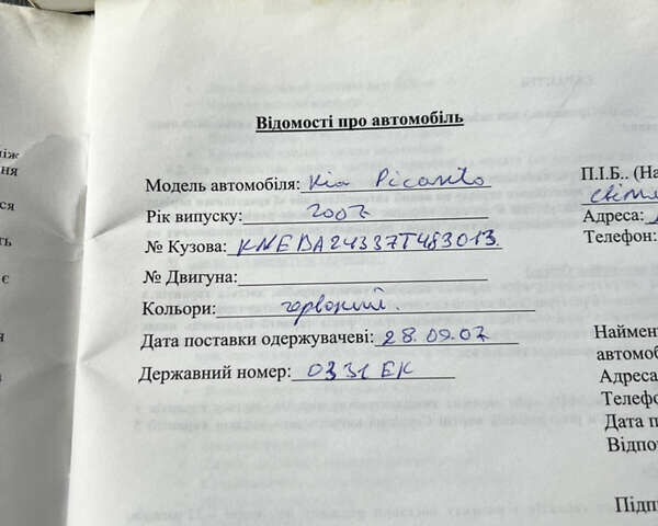 Красный Киа Пиканто, объемом двигателя 1.1 л и пробегом 119 тыс. км за 4999 $, фото 21 на Automoto.ua