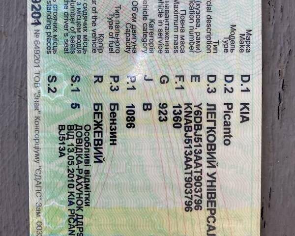 Серый Киа Пиканто, объемом двигателя 0 л и пробегом 64 тыс. км за 5300 $, фото 7 на Automoto.ua