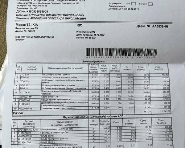Червоний Кіа Ріо, об'ємом двигуна 1.4 л та пробігом 165 тис. км за 4500 $, фото 14 на Automoto.ua