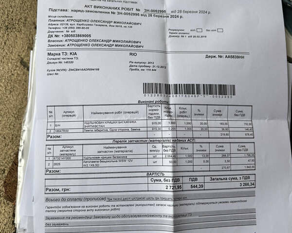 Червоний Кіа Ріо, об'ємом двигуна 1.4 л та пробігом 165 тис. км за 4500 $, фото 9 на Automoto.ua