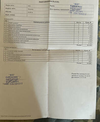 Серый Киа Соренто, объемом двигателя 2.5 л и пробегом 300 тыс. км за 6000 $, фото 13 на Automoto.ua