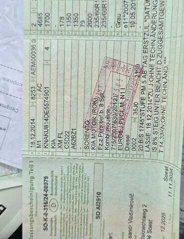 Киа Соренто 2014 в Стрые на Automoto.ua Серый Киа Соренто, объемом двигателя 2.2 л и пробегом 154 тыс. км за 17750 $, фото 35 на Automoto.ua