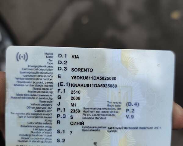 Синій Кіа Соренто, об'ємом двигуна 2.36 л та пробігом 200 тис. км за 11000 $, фото 20 на Automoto.ua