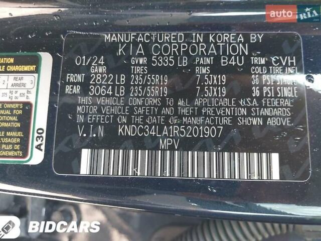 Черный Киа EV6, объемом двигателя 0 л и пробегом 45 тыс. км за 8200 $, фото 2 на Automoto.ua