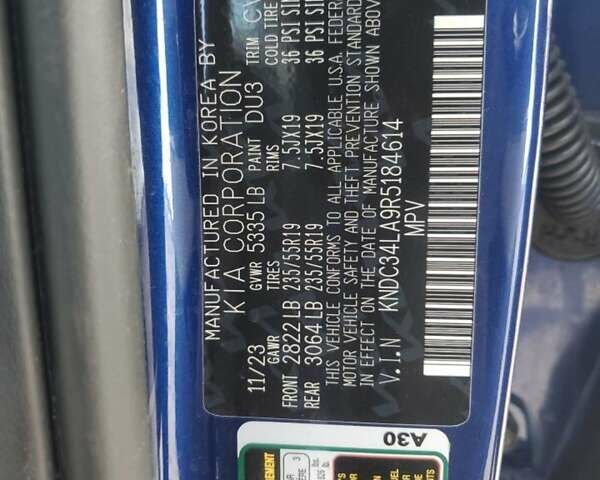 Синій Кіа EV6, об'ємом двигуна 0 л та пробігом 8 тис. км за 22500 $, фото 13 на Automoto.ua