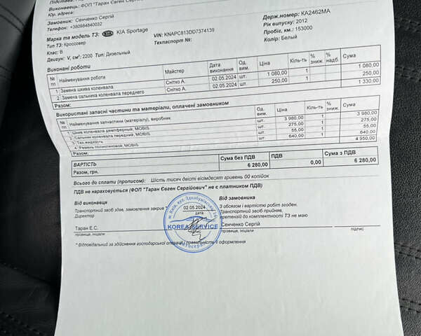Белый Киа Sportage, объемом двигателя 2 л и пробегом 170 тыс. км за 15300 $, фото 67 на Automoto.ua
