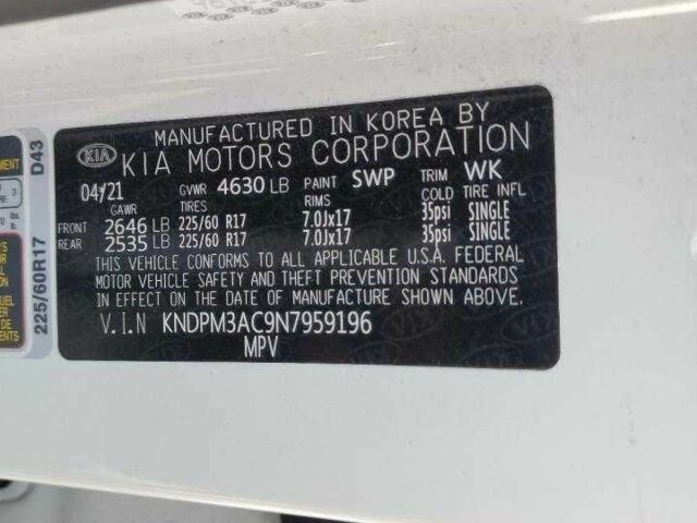 Белый Киа Sportage, объемом двигателя 2.4 л и пробегом 61 тыс. км за 4600 $, фото 12 на Automoto.ua