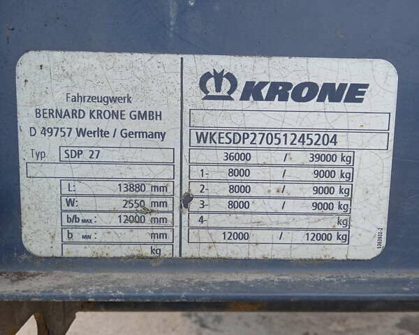 Черный Кроне SDP 27, объемом двигателя 0 л и пробегом 0 тыс. км за 7500 $, фото 6 на Automoto.ua