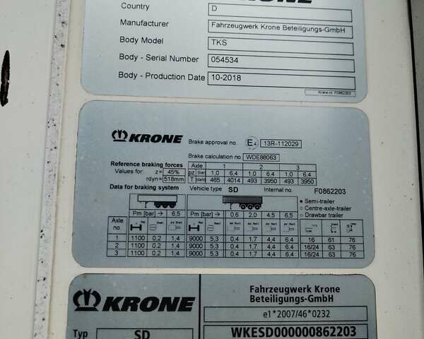 Кроне TKS, объемом двигателя 0 л и пробегом 0 тыс. км за 36700 $, фото 25 на Automoto.ua