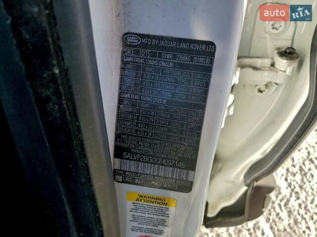 Білий Ленд Ровер Рендж Ровер Евок, об'ємом двигуна 2 л та пробігом 115 тис. км за 3500 $, фото 11 на Automoto.ua