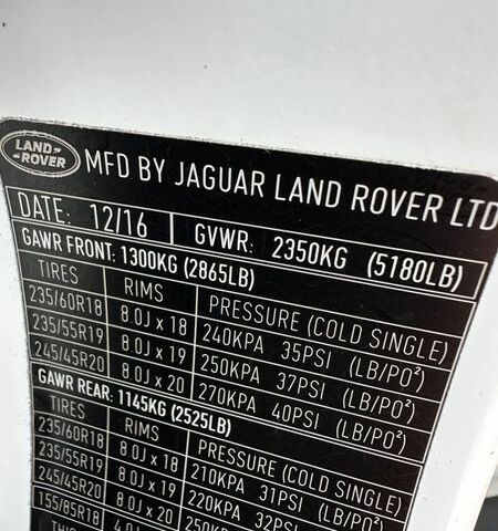 Белый Ленд Ровер Рендж Ровер Эвок, объемом двигателя 2 л и пробегом 100 тыс. км за 19800 $, фото 15 на Automoto.ua