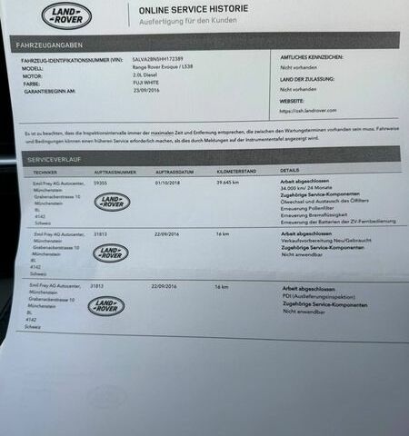 Білий Ленд Ровер Рендж Ровер Евок, об'ємом двигуна 2 л та пробігом 159 тис. км за 18999 $, фото 49 на Automoto.ua