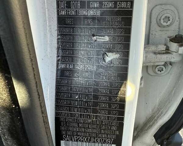 Белый Ленд Ровер Рендж Ровер Эвок, объемом двигателя 2 л и пробегом 177 тыс. км за 16400 $, фото 16 на Automoto.ua