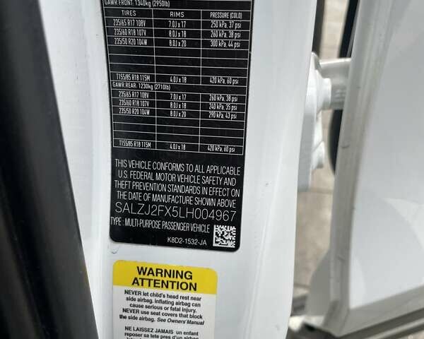 Белый Ленд Ровер Рендж Ровер Эвок, объемом двигателя 2 л и пробегом 57 тыс. км за 38000 $, фото 12 на Automoto.ua