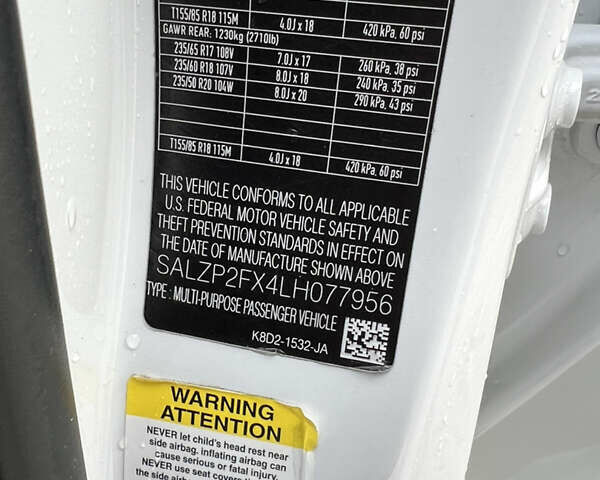 Білий Ленд Ровер Рендж Ровер Евок, об'ємом двигуна 2 л та пробігом 60 тис. км за 27700 $, фото 7 на Automoto.ua