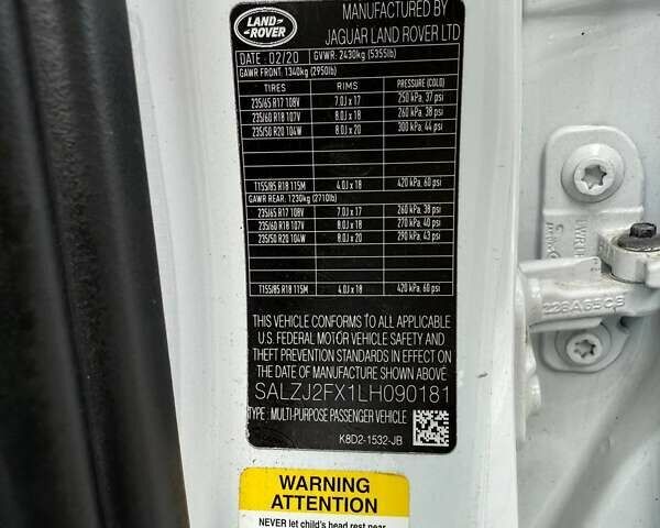 Білий Ленд Ровер Рендж Ровер Евок, об'ємом двигуна 2 л та пробігом 85 тис. км за 23500 $, фото 13 на Automoto.ua