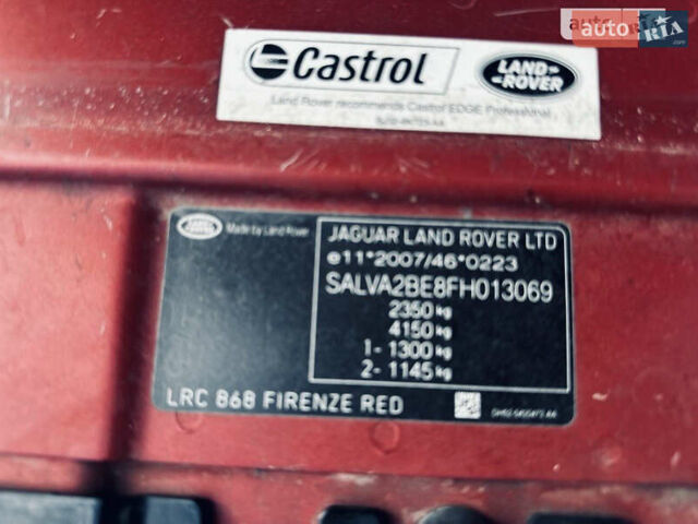 Червоний Ленд Ровер Рендж Ровер Евок, об'ємом двигуна 2.18 л та пробігом 146 тис. км за 19500 $, фото 33 на Automoto.ua
