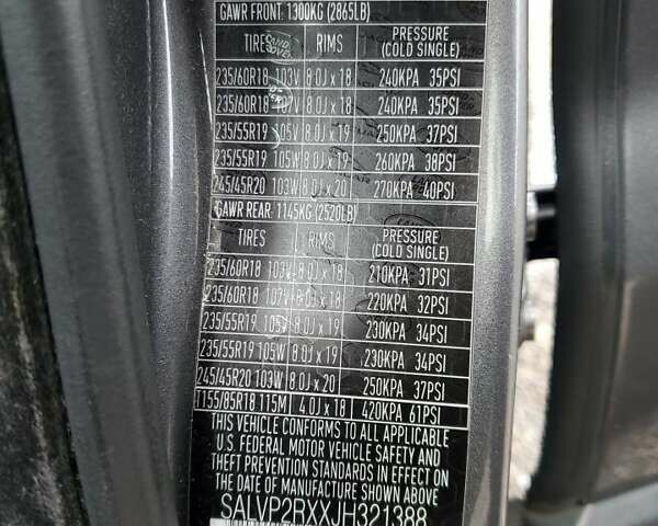 Сірий Ленд Ровер Рендж Ровер Евок, об'ємом двигуна 2 л та пробігом 89 тис. км за 5400 $, фото 12 на Automoto.ua