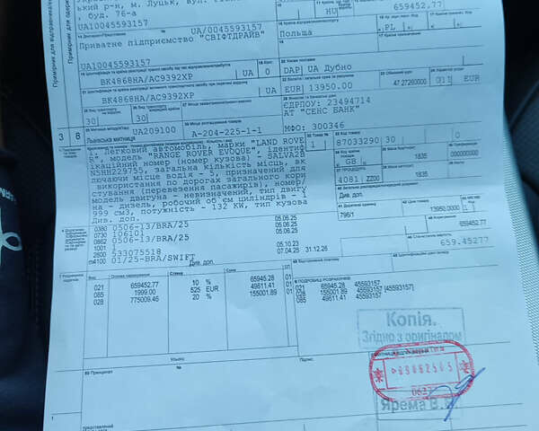 Помаранчевий Ленд Ровер Рендж Ровер Евок, об'ємом двигуна 2 л та пробігом 90 тис. км за 25950 $, фото 5 на Automoto.ua