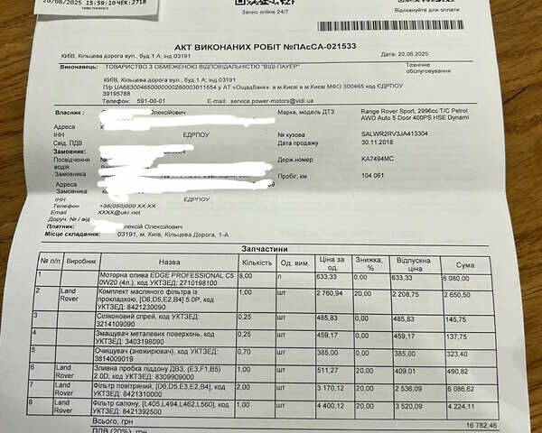 Белый Ленд Ровер Рендж Ровер Спорт, объемом двигателя 3 л и пробегом 106 тыс. км за 39900 $, фото 51 на Automoto.ua