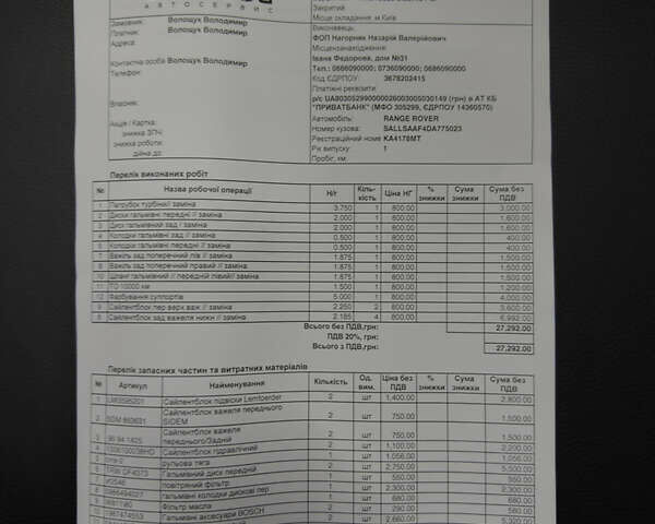 Черный Ленд Ровер Рендж Ровер Спорт, объемом двигателя 2.99 л и пробегом 225 тыс. км за 11500 $, фото 22 на Automoto.ua
