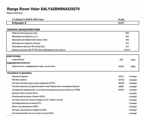 Бежевий Ленд Ровер Рендж Ровер Велар, об'ємом двигуна 2 л та пробігом 1 тис. км за 82000 $, фото 20 на Automoto.ua