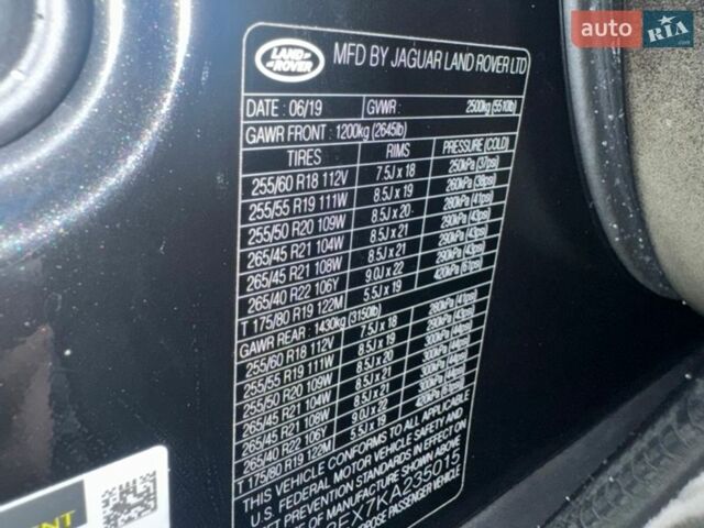 Черный Ленд Ровер Рендж Ровер Велар, объемом двигателя 2 л и пробегом 224 тыс. км за 29000 $, фото 19 на Automoto.ua