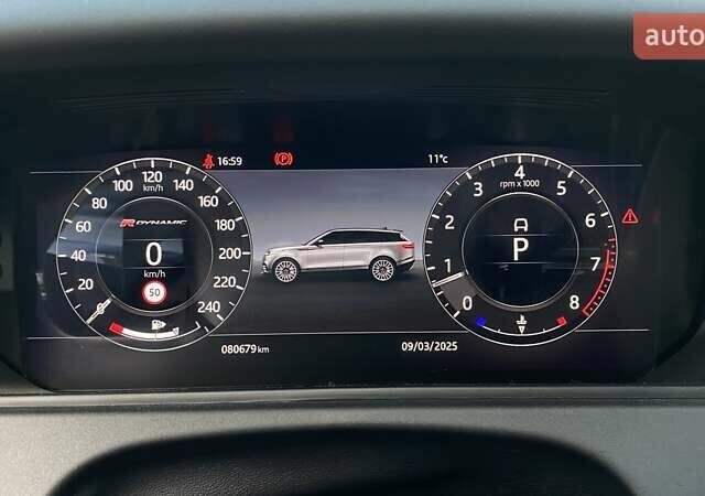 Черный Ленд Ровер Рендж Ровер Велар, объемом двигателя 2 л и пробегом 81 тыс. км за 49500 $, фото 22 на Automoto.ua