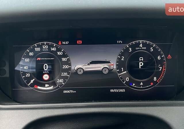 Черный Ленд Ровер Рендж Ровер Велар, объемом двигателя 2 л и пробегом 81 тыс. км за 49500 $, фото 11 на Automoto.ua